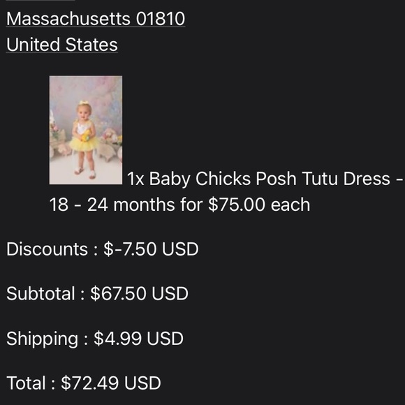 Easter tutu dress from belle threads!! - Picture 4 of 4